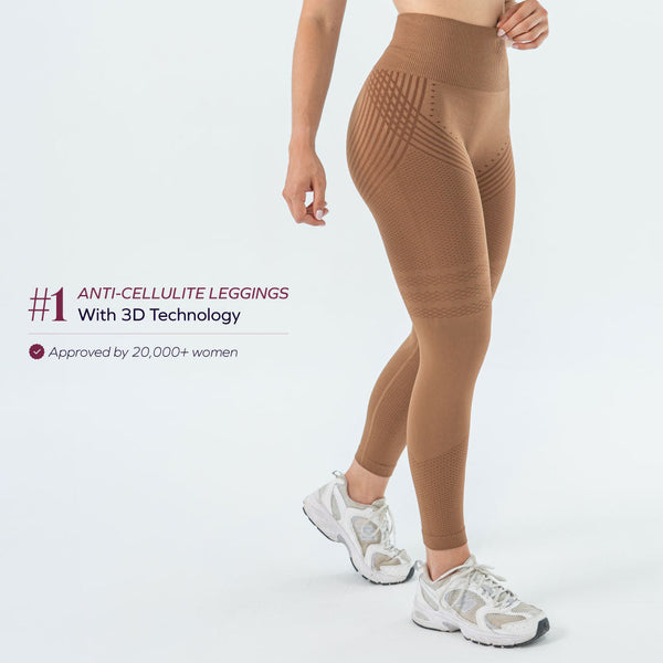 3D Leggings Brown